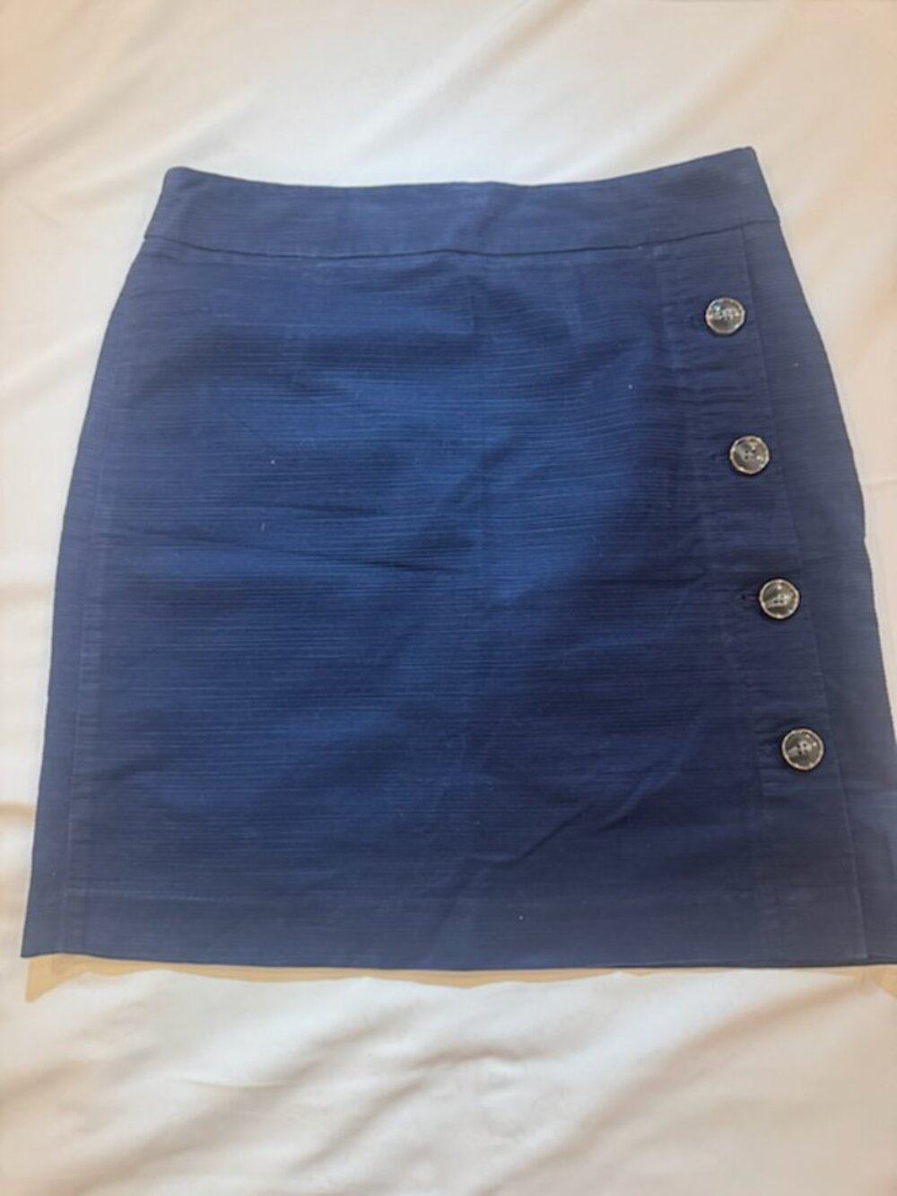 Ann Taylor Blue Skirt with Buttons